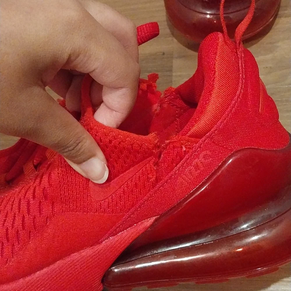 Nike Air Max 270 Bright Red Athletic Shoes - Picture 4 of 4